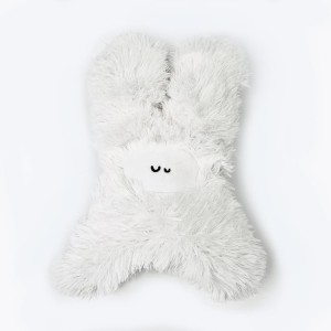 przytulanka - Biały króliczek z długim włosem