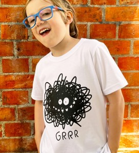biała koszulka GRRR
